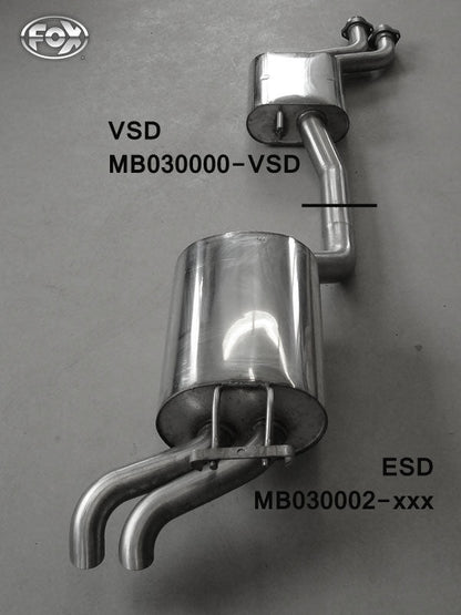 Mercedes E-Klasse W124 Stufenheck Vorschalldämpfer Ø70mm