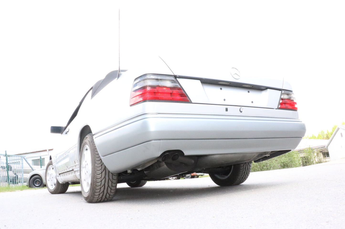 FOX Mercedes E-Klasse W124 Cabrio Endschalldämpfer Ø70mm - 2x55 Typ 28 (Dieseloptik - von hinten nicht sichtbar)