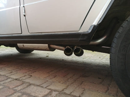 Mercedes G-Klasse - 463 (ohne Trittbrett) Endschalldämpfer Ausgang seitlich - 2x80 Typ 14