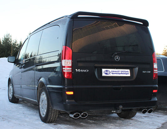 Mercedes Vito/ Viano - W639 (nicht Compact) Endschalldämpfer quer Ausgang rechts/links  - 2x115x85 Typ 32 rechts/links