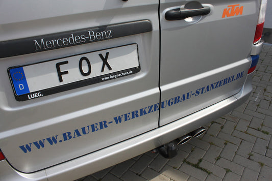 Mercedes Vito/ Viano - W639 - NICHT Kompact/ not kompact Endschalldämpfer - 2x115x85 Typ 32