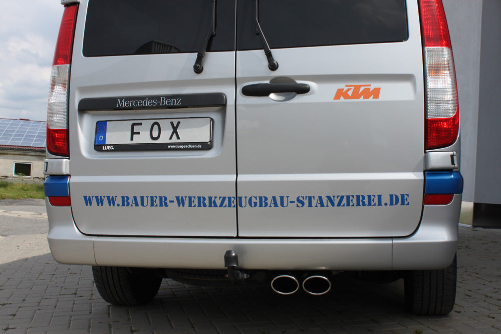 Mercedes Vito/ Viano - W639 - NICHT Kompact/ not kompact Endschalldämpfer - 2x115x85 Typ 32