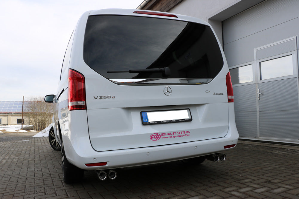 Mercedes V-Klasse W447 Endschalldämpfer quer Ausgang rechts/links  - 2x76 Typ 11 rechts/links