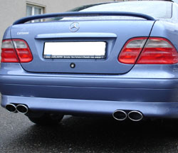 Mercedes CLK Typ 208 Endschalldämpfer Ausgang rechts/links - 2x88x74 Typ 32 rechts/links