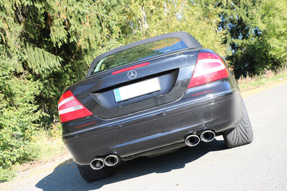 Mercedes CLK Typ 209 Cabrio & Coupe Endschalldämpfer Ausgang rechts/links Ø70mm - 2x115x85 Typ 32 rechts/links