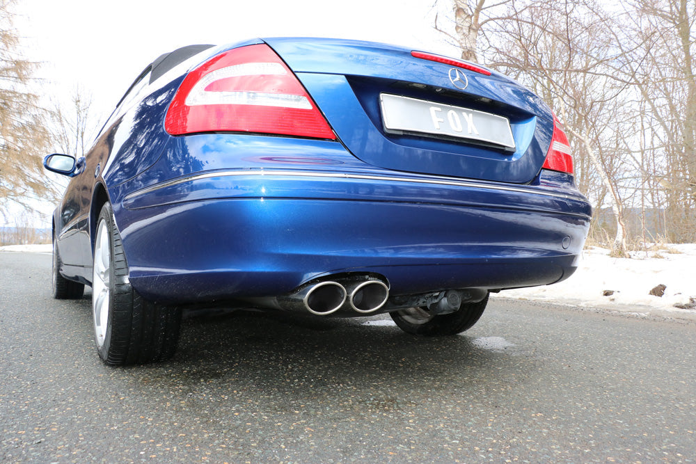 Mercedes CLK Typ 209 Endschalldämpfer einseitig Ø70mm - 2x115x85 Typ 32