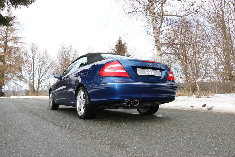 Mercedes CLK Typ 209 Endschalldämpfer einseitig Ø70mm - 2x115x85 Typ 32