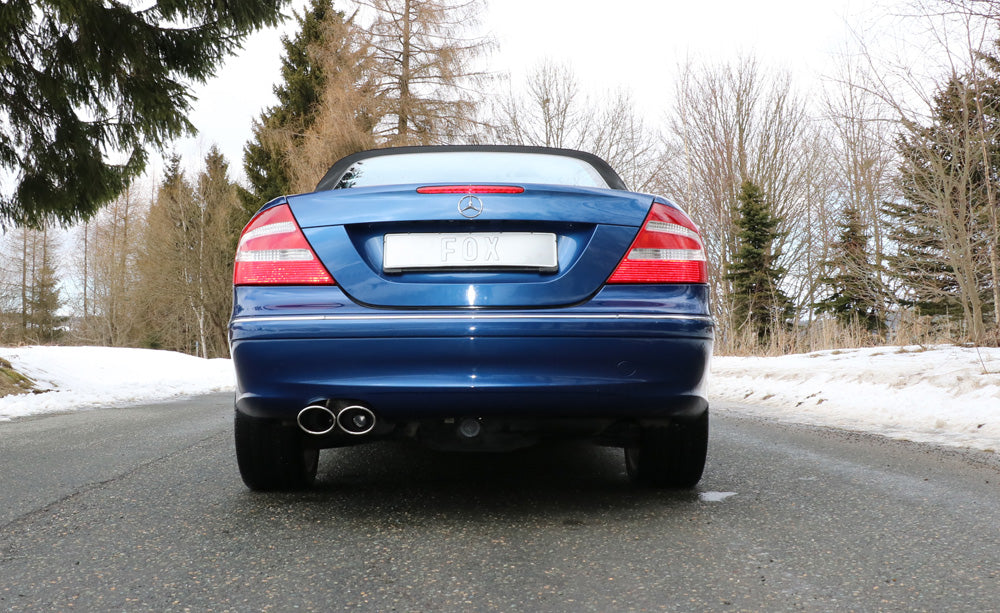 Mercedes CLK Typ 209 Endschalldämpfer einseitig Ø70mm - 2x115x85 Typ 32