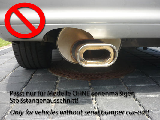 Mercedes SL Typ R129 Endschalldämpfer Ø70mm - 2x80 Typ 13 - Nur für Modelle mit serienmäßiger Steckverbindung! (kein Flansch!)