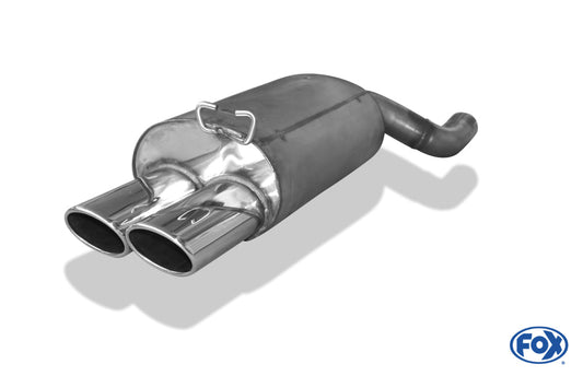 Mercedes SL Typ R129 Endschalldämpfer Ø70mm - 2x115x85 Typ 44 - Nur für Modelle mit serienmäßiger Steckverbindung! (kein Flansch!)