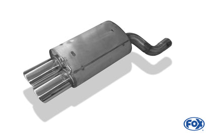 Mercedes SL Typ R129 Endschalldämpfer Ø70mm - 2x115x85 Typ 44 - Nur für Modelle mit serienmäßiger Steckverbindung! (kein Flansch!)