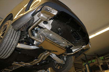 Mercedes CLA - C117/ X117 für AMG-Line/ AMG 45 Optik Endschalldämpfer quer Ausgang rechts/links für Modelle mit AMG45 oder AMG-Line Endrohre - Endrohre in originaler Stoßstange