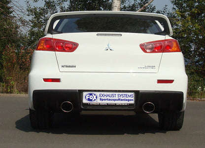 Mitsubishi Lancer Evolution X Endschalldämpfer quer Ausgang rechts/links - 1x129x106 Typ 32 rechts/links