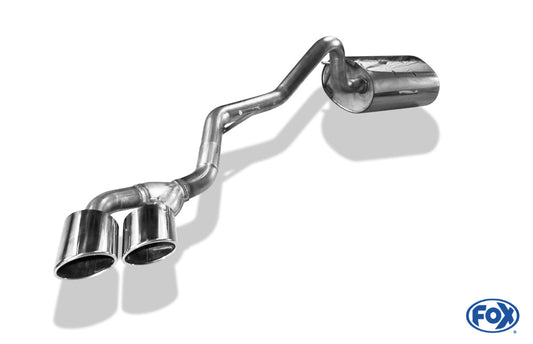 Mitsubishi L200 - K60T - mit Katalysator Endschalldämpfer Ausgang Sidepipe - 2x115x85 Typ 38 auf Beifahrerseite