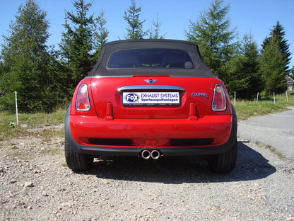 Mini Cooper S Cabrio R52 Endschalldämpfer rechts/links Ausgang mittig - 2x76 Typ 13