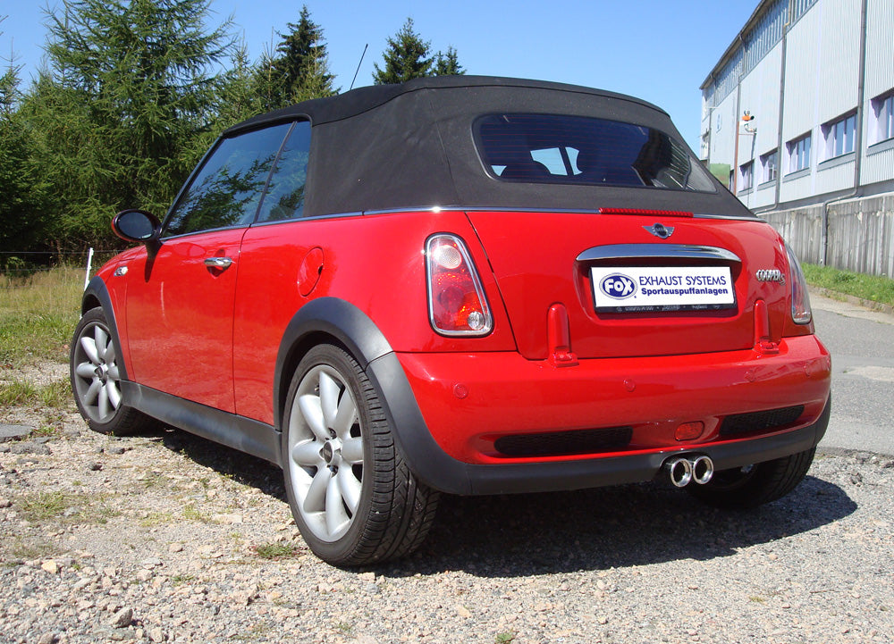 Mini Cooper S Cabrio R52 Endschalldämpfer rechts/links Ausgang mittig - 2x76 Typ 13