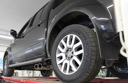 Nissan Navara D40 - 2,5l dCi Endschalldämpfer Sidepipe, Ausgang rechts und links am Fahrzeug - 2x90 Typ 16 rechts/links