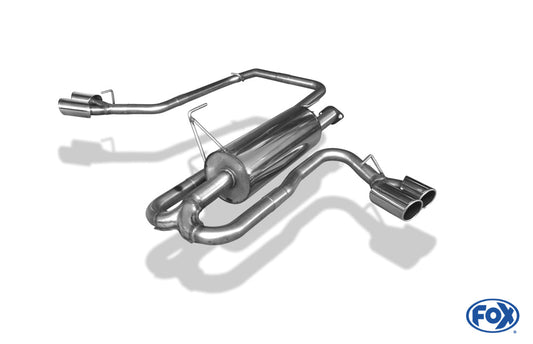 Nissan Navara D40 - 3,0l dCi Endschalldämpfer Sidepipe, Ausgang rechts und links am Fahrzeug - 2x90 Typ 16 rechts/links