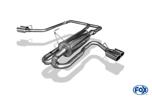 Nissan Navara D40 - 2,5l dCi Endschalldämpfer Sidepipe, Ausgang rechts und links am Fahrzeug - 2x90 Typ 16 rechts/links
