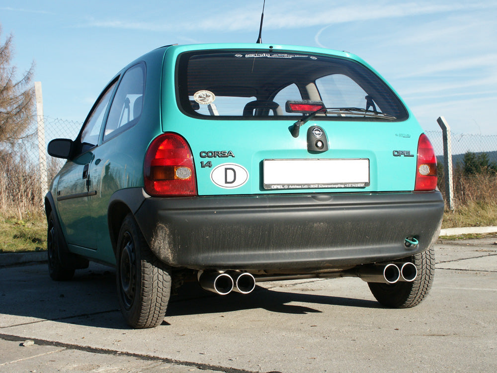 Opel Corsa B Endschalldämpfer Ausgang rechts/links Ø60mm - 2x80 Typ 13 rechts/links