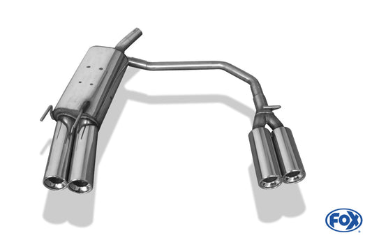 Opel Corsa B Endschalldämpfer Ausgang rechts/links Ø60mm - 2x80 Typ 13 rechts/links