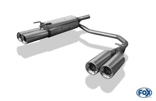 Opel Corsa B Endschalldämpfer Ausgang rechts/links Ø60mm - 2x80 Typ 13 rechts/links