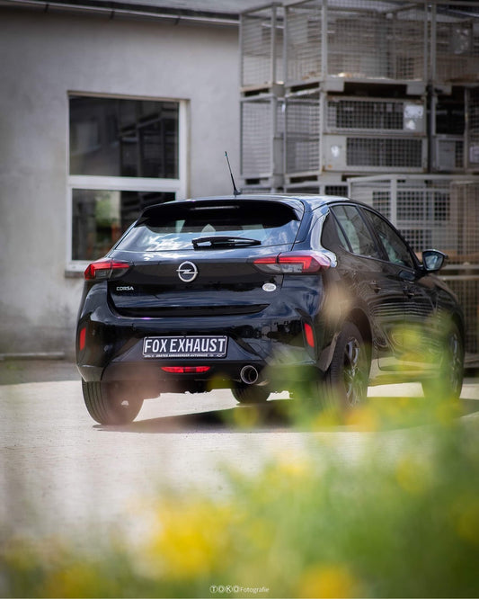 FOX Opel Corsa F Endschalldämpfer - 1x100 Typ 25 schwarz emalliert