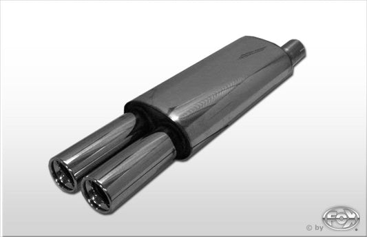 Opel Astra F Stufenheck Endschalldämpfer 3-Punkt-Aufhängung - 2x80 Typ 13