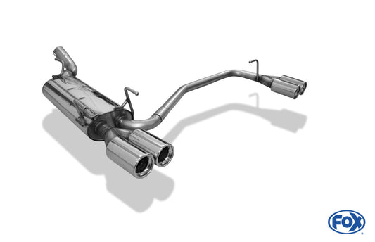Opel Astra F Caravan Endschalldämpfer rechts/links 3-Punkt Aufhängung Ø63,5mm - 2x80 Typ 13 rechts/links