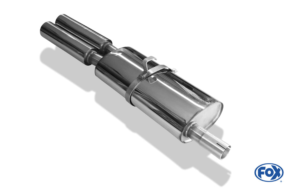 Opel Astra F Stufenheck Endschalldämpfer 1-Punkt-Aufhängung - 2x80 Typ 13