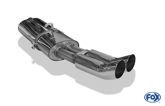 Opel Astra F Stufenheck Endschalldämpfer 1-Punkt-Aufhängung - 2x76 Typ 18
