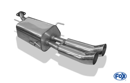 Opel Astra G Stufenheck Endschalldämpfer - 2x76 Typ 18