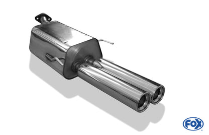 Opel Astra G Stufenheck Endschalldämpfer Ø60mm - 2x80 Typ 13