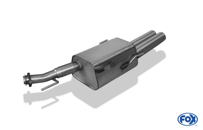 Opel Astra G Stufenheck Endschalldämpfer Ø60mm - 2x80 Typ 13