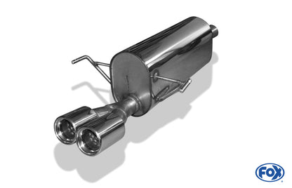 Opel Astra H/ Astra H GTC Turbo Endschalldämpfer - 2x76 Typ 13 - Rohrdurchmesser 63,5mm