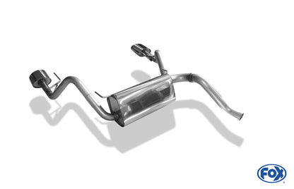 Opel Astra J Stufenheck Endschalldämpfer quer Ausgang rechts/links - 160x90 Typ 38 rechts/links