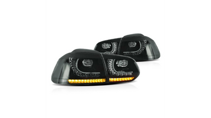 LED-Rückleuchten VW Golf 6 VI Schwarz Dynamische Blinker TLIWW0011