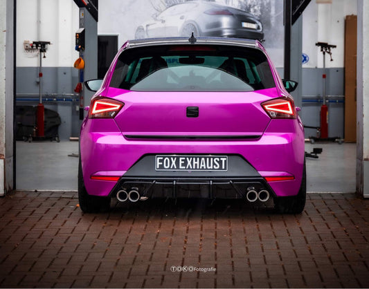 FOX Seat Ibiza V - KJ Endschalldämpfer ohne Abgasklappe Ausgang rechts/links - 2x76 Typ 25 rechts/links