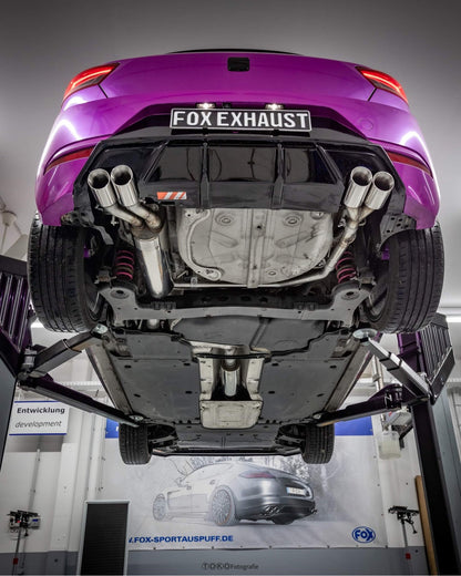 FOX Seat Ibiza V - KJ Endschalldämpfer mit Abgasklappe Ausgang rechts/links - 2x76 Typ 25 rechts/links