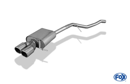 Seat Leon 5F ST - Starre Hinterachse Endschalldämpfer - 2x90 Typ 16
