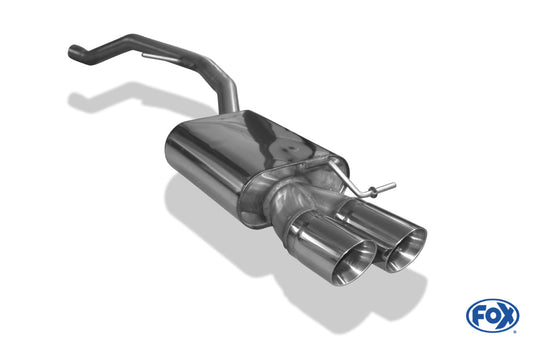 Seat Leon 5F ST - Starre Hinterachse Endschalldämpfer - 2x90 Typ 25
