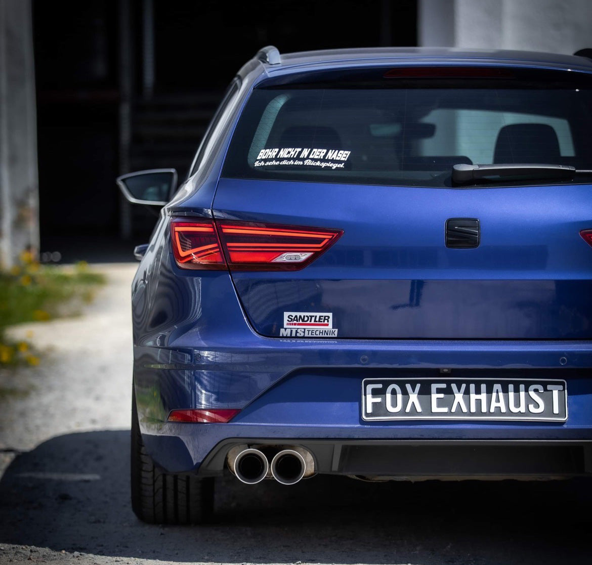 FOX Seat Leon 5F ST - Starre Hinterachse Endschalldämpfer - 2x90 Typ 25
