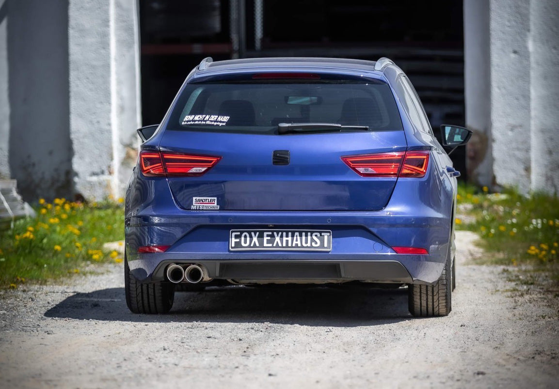 FOX Seat Leon 5F ST - Starre Hinterachse Endschalldämpfer - 2x90 Typ 25
