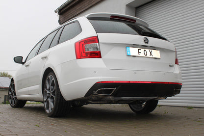 Skoda Octavia 5E RS - TSI mit und ohne OPF Endschalldämpfer rechts/links -  Austritt der Endrohre in den originalen Endrohren
