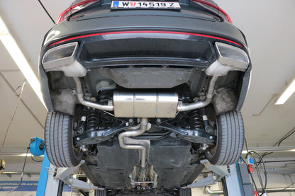 FOX Skoda Octavia NX RS iV Endschalldämpfer Ausgang rechts/links - Austritt in den originalen Endrohren (Abdeckung und Deckel des rechten Endrohres muss entfernt werden)