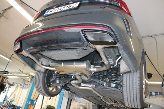 FOX Skoda Octavia NX RS iV Endschalldämpfer Ausgang rechts/links - Austritt in den originalen Endrohr mit der Teilenummer 5E3 253 681 B