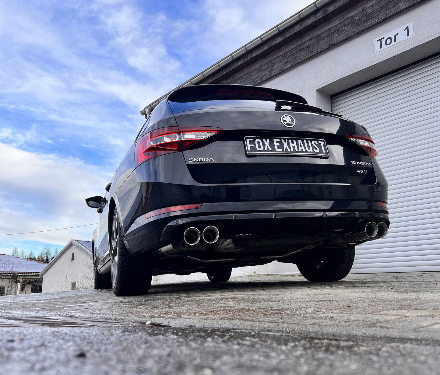 FOX Skoda Superb III 3V 4x4 Halbanlage ab OPF Ausgang rechts/links - 2x90 Typ 25 rechts/links