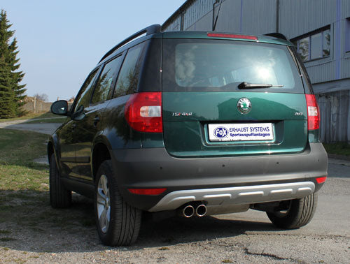 FOX Skoda Yeti 5L - 4x4 Endschalldämpfer Ø70mm - 2x80 Typ 17