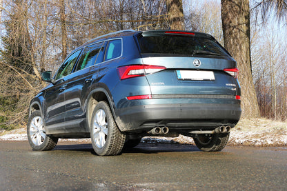 Skoda Kodiaq 4x4 Endschalldämpfer quer - 2x80 Typ 25 rechts/links - Endrohre in der Stoßstange