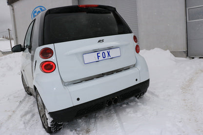 Smart Fortwo Coupe 451 mit Brabus Stoßstange Endschalldämpfer Ausgang mittig - 2x80 Typ 14